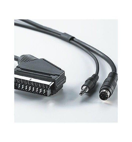 DVD комплект кабел ROLINE 11.99.4312, и, 20.0 м, Scart/M към SVHS/M + 3.5 мм Stereo/M, tin-plated, ч