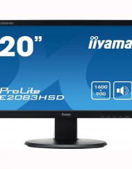 LED монитор Iiyama ProLite 19.5", DVI, VGA,Говорители, Черен, E2083HSD