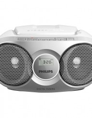 Микросистема Philips AZ215B, CD плеър, 3W, Сребриста