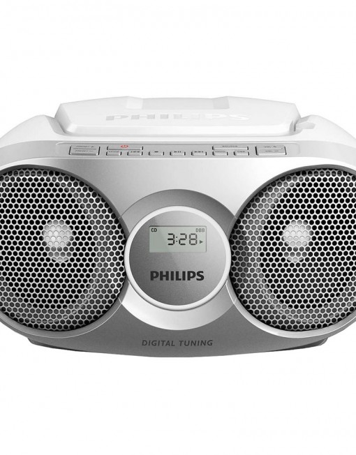 Микросистема Philips AZ215B, CD плеър, 3W, Сребриста