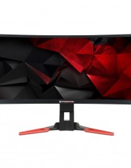 Монитор LED Acer Predator 35'', UW-UXGA, HDMI, Display Port, USB 3.0, Черен/Червен, Z35