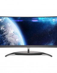 Монитор LED IPS Philips 34'', Извит, UWQHD, HDMI, Display Port, USB 3.0, Говорител, Черен, BDM3490UC