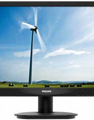 Монитор LED Philips 17", Wide, HD, DVI, VGA, 17S4LSB/00, Черен