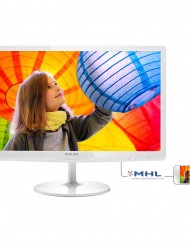 Монитор LED Philips 21.5", Full HD, DVI-D, VGA, HDMI, Бял, 227E6QDSW/00