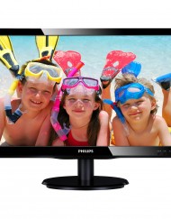 Moнитор LED Philips 21.5", Wide, Full HD, DVI, Говорители, Лъскавочерен, 226V4LAB