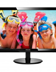 Монитор  LED Philips 24", Wide, DVI, Черен, 246V5LSB