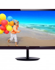 Монитор LED Philips 28" MVA, Wide, Full HD, 2 x HDMI, MHL, Говорители, Черен, 284E5QHAD
