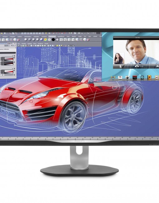 Монитор LED Philips 32", QHD, DisplayPort, VGA, DVI, HDMI, Черен, BDM3270QP
