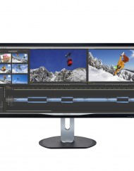 Монитор LED Philips 34", UltraWide, QHD, DisplayPort, VGA, DVI, HDMI, Черен, BDM3470UP