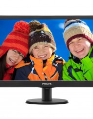 Монитор Philips 18.5", Wide, Черен, 193V5LSB2/10