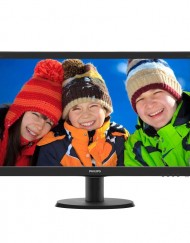Монитор Philips 243V5LSB, 23.6" Wide TN LED, 5 ms, 10M:1 DCR, 250cd/m2, 1920x1080 FullHD, DVI , Blac