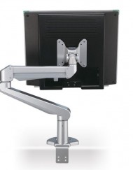 Стенна стойка за LCD ROLINE 17.03.1147, пневматична, за плот, Pivot функция, 2 шарнира