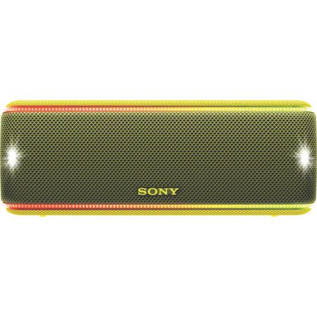 Преносима тонколона Sony SRSXB31Y, EXTRA BASS, LIVE SOUND, Bluetooth, NFC, Wi-Fi, Wireless Party Chain, Party Booster, Водоустойчива, Светлинни ефекти, Жълта