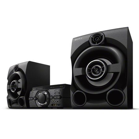 Аудио система High Power Sony MHC-M60D, Mega Bass, Hi-Fi, Party Music, Bluetooth, Wireless Party Chain, USB, DVD, 2050W, Черна