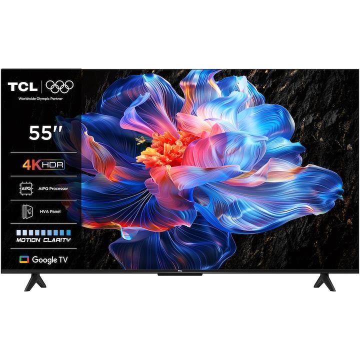Телевизор TCL LED 55P6K, 55" (139 см), Smart Google TV, 4K Ultra HD, Клас E (Модел 2025)